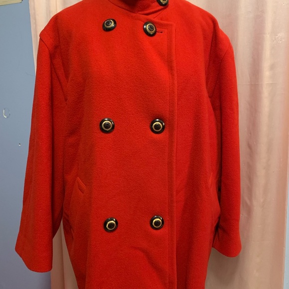 Raffinati vintage Virgin wool red winter coat - Picture 4 of 13